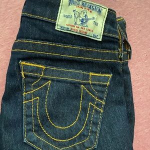 True religion dark wash high rise jegging